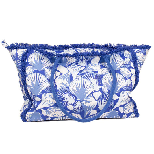 5001 Blue Sanibel Fringe Tote TRS