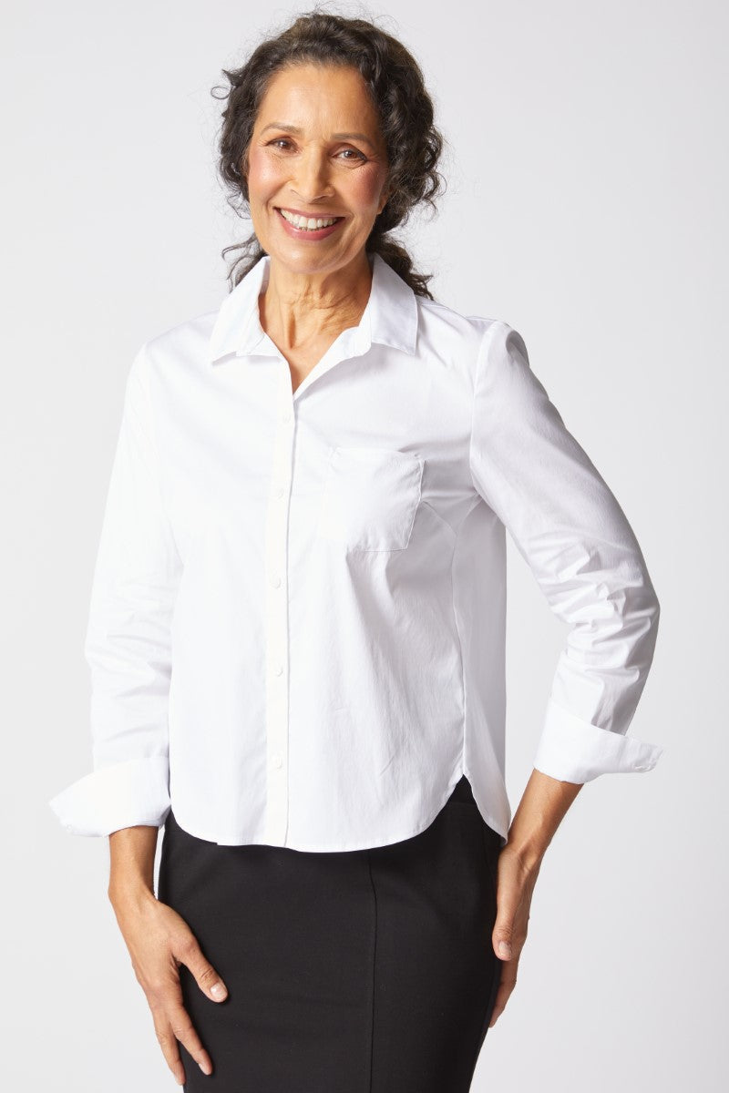 5024 White Hem Shirt HAB