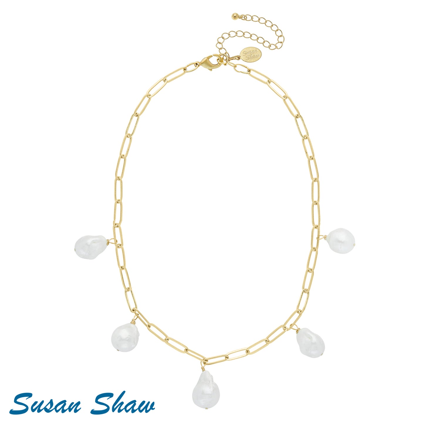 3412 Paperclip Chain Pearl SSC