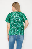 5714 Mint Sequins Top JOH