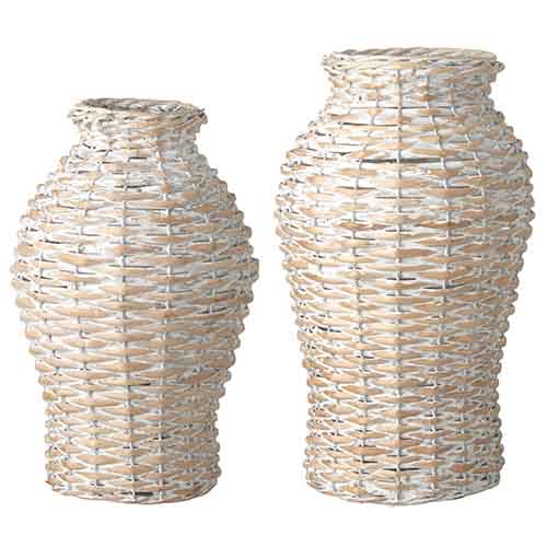 0658 13.25" Woven Vase RAZ