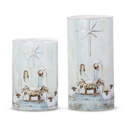 4568 8" Holy Family Canister RAZ