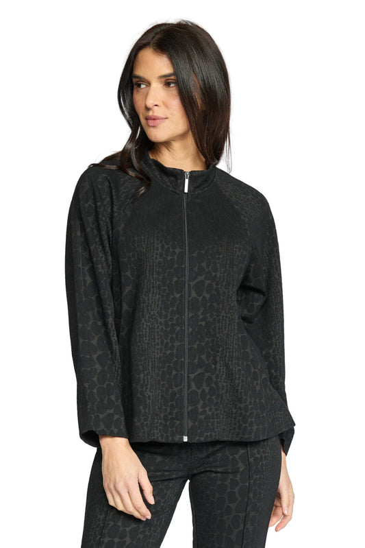 461402 Animal Print Jacket OLV