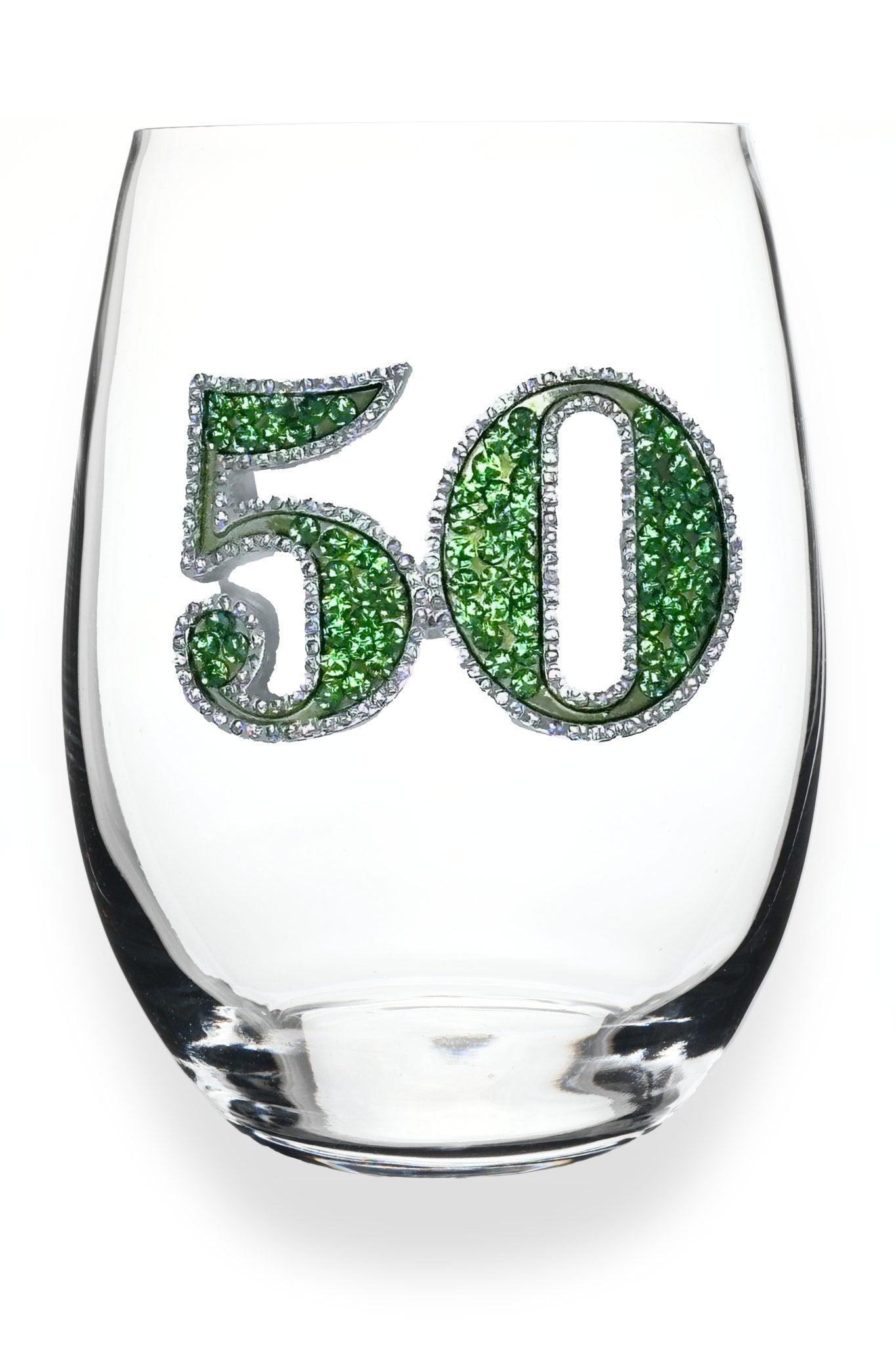 50th Birthday Stemless Glass TQJ