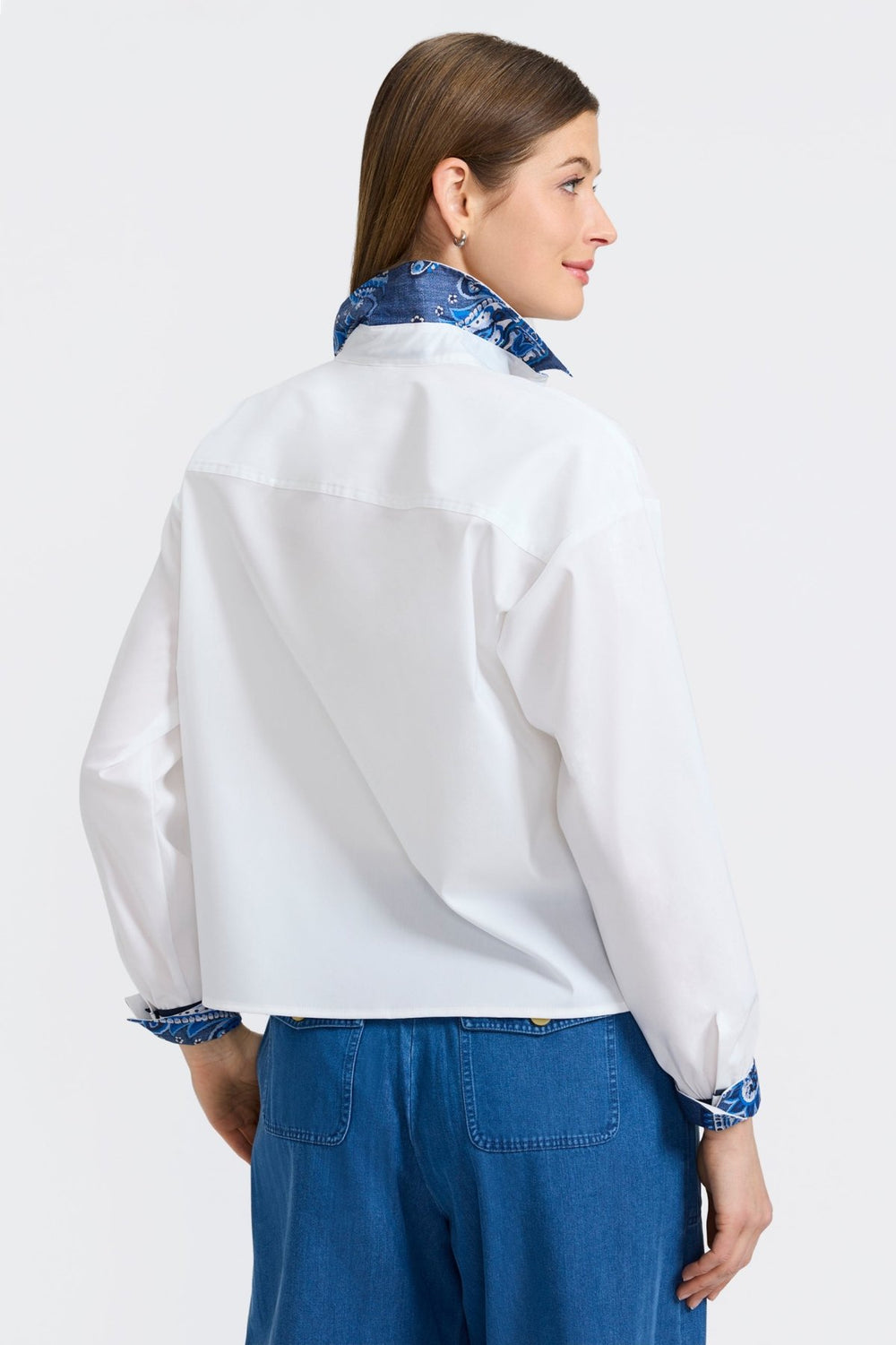 3824 Paisley Accent Blouse FOX