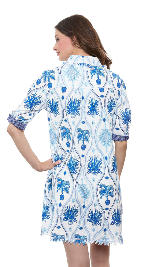 S057 Chatham Navy Chinoiserie Dress DIZ