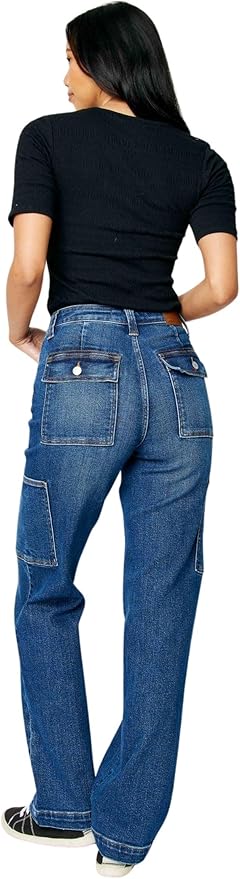 8924 Judy Blue Light Jean Cargo Wide JBC