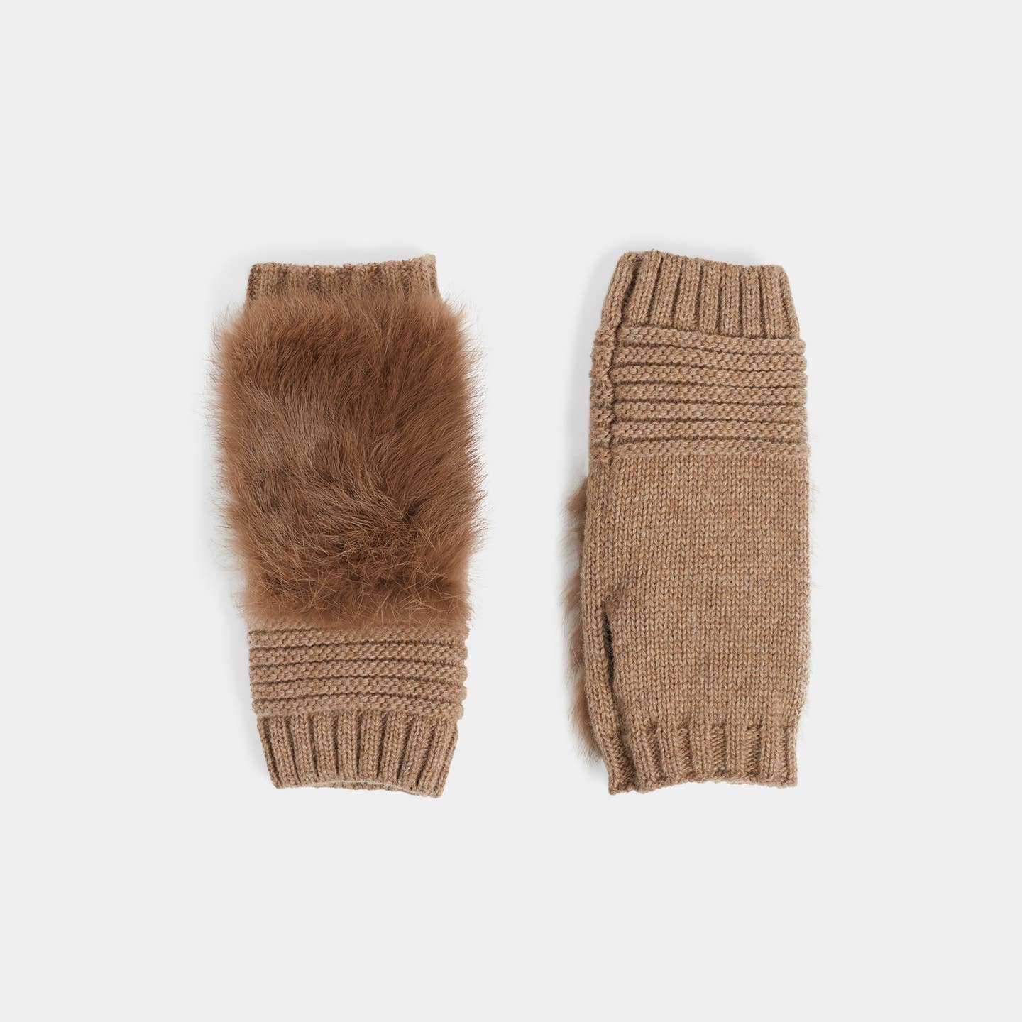 6357 Furry Fingerless Gloves COCO