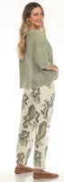 9904 Print Linen Pant FAC
