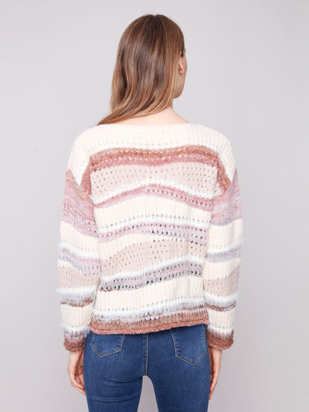 2731 Long Sleeve Patchwork Sweater CWB