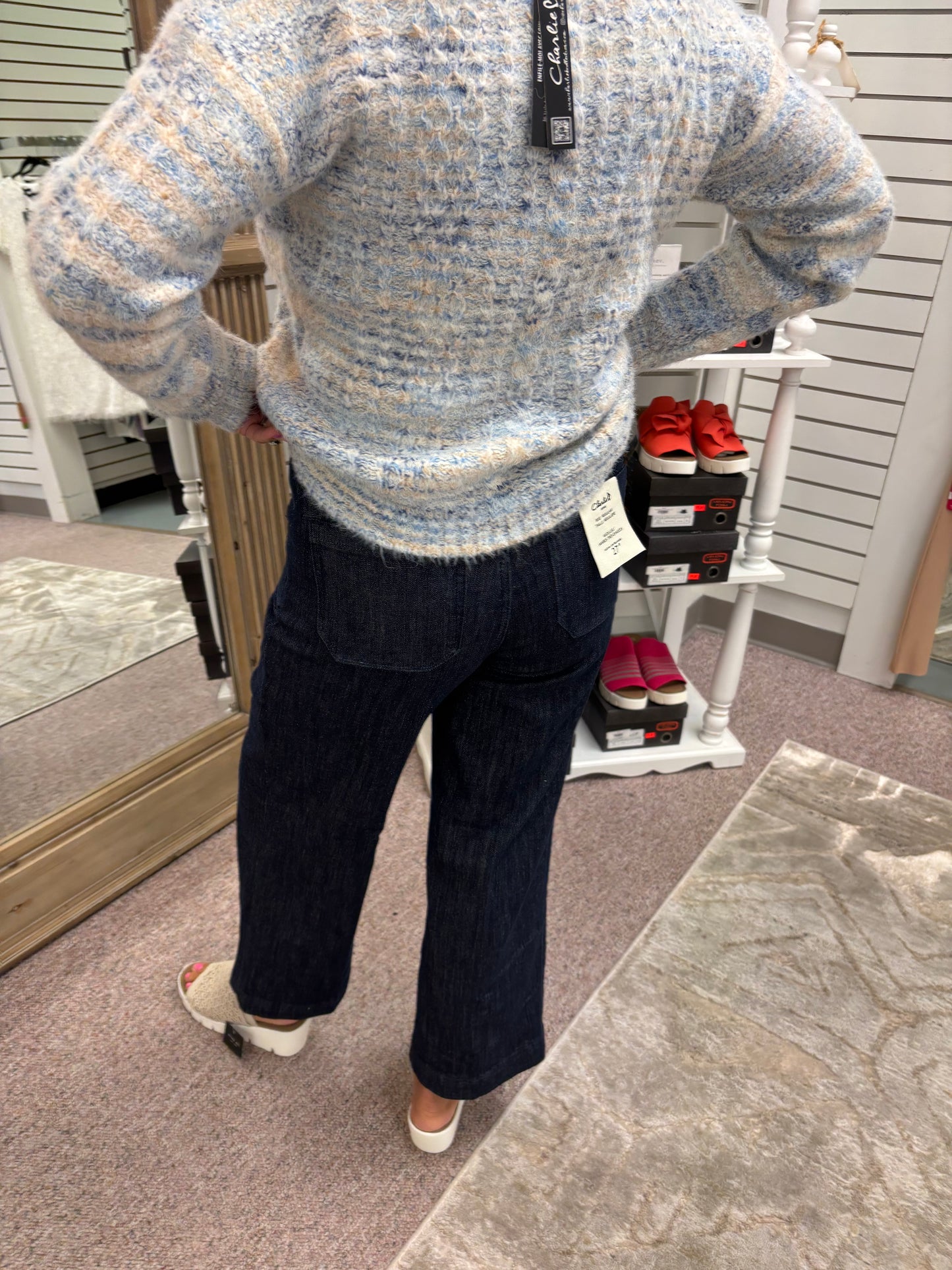 5660 Cropped Wide Leg Stretch Denim CWB