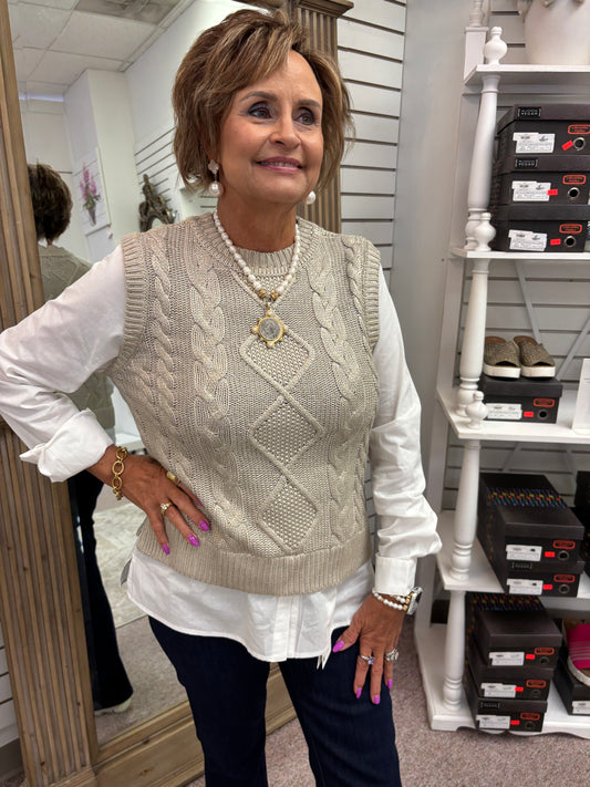 2836 Foil Knit Vest CWB