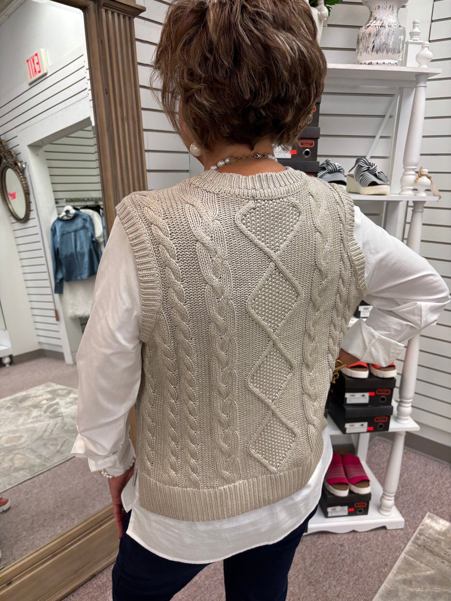 2836 Foil Knit Vest CWB