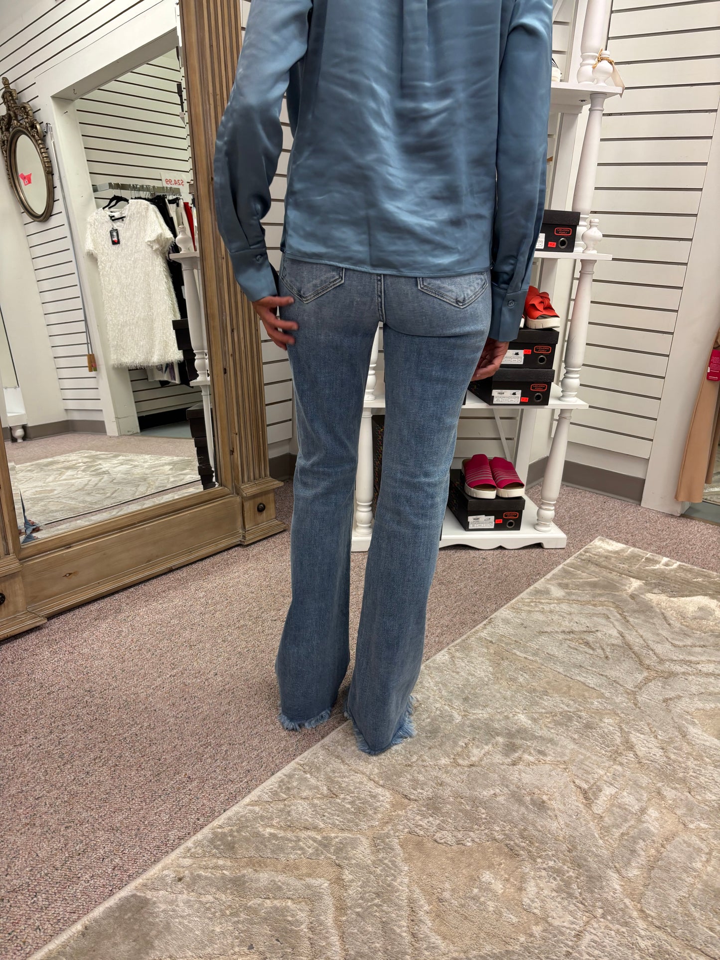 2687 Flare Front Fray Hem JBC