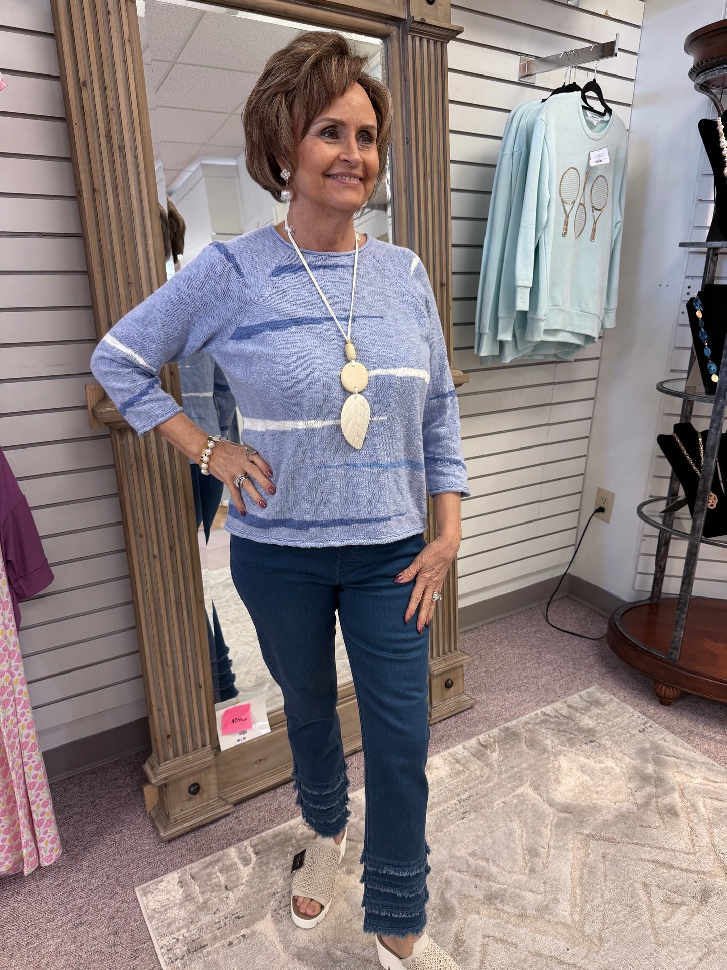 9702 Blue Pullover HAB