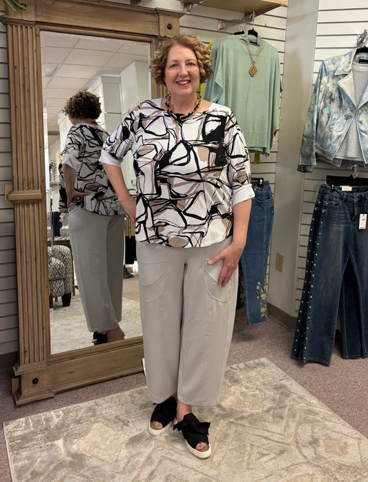 4211 Pleated Sleeve Top LGA