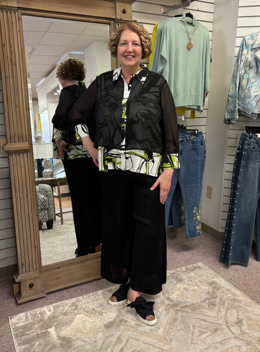 5309 Green Chiffon Overlay LGA