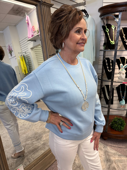 1431 Blue Scuba Top CWB