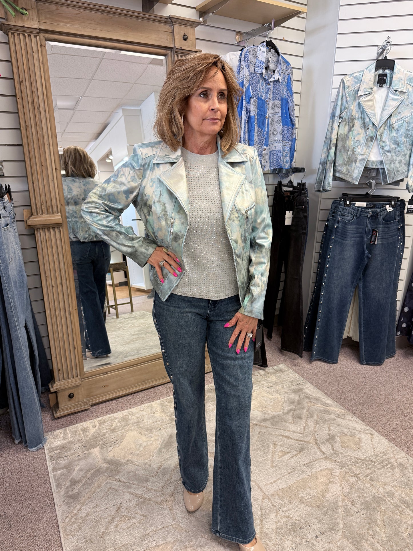 1027 HW Dome Stud Jeans JBC