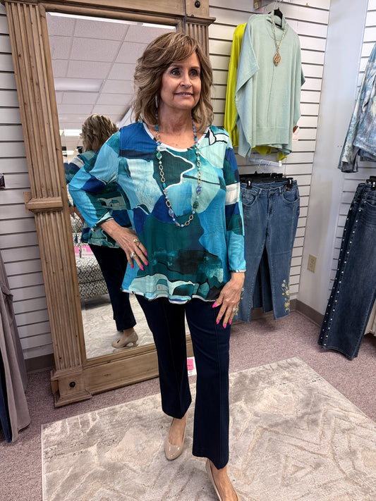 6834 Reversible V Neck Top LGA