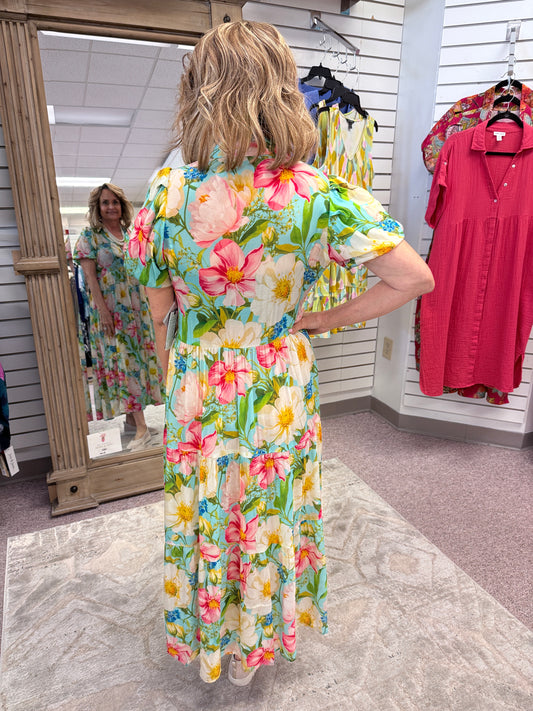 664D Pink Tiered Dress APN