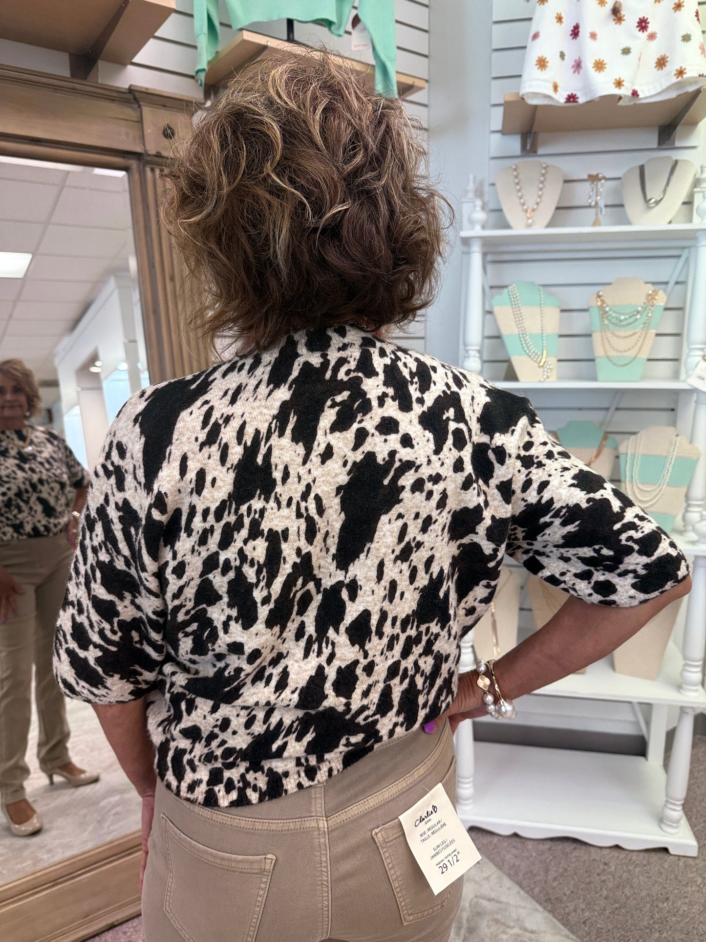 2858 Spots Elbow Sleeve Sweater CWB