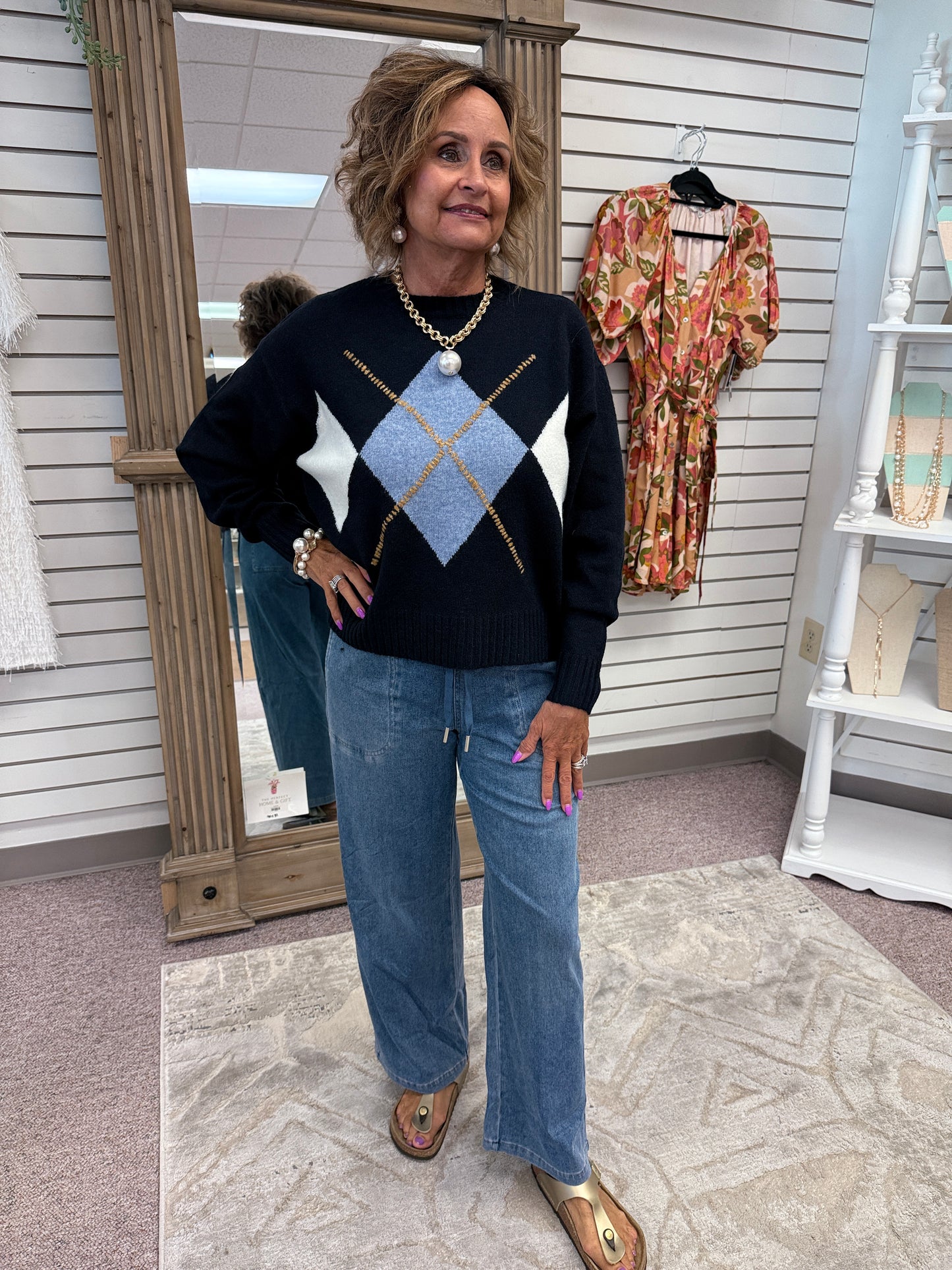 2048 Argyle Jacquard Sweater CWB