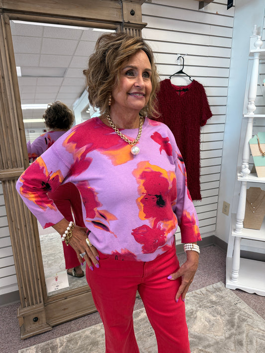 2175 Pansy Crew Neck Sweater HTI