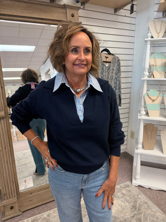 0528 Collared Sweater THML