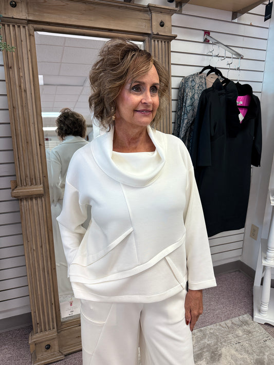 330140 Featherlux Cowl Neck OLV