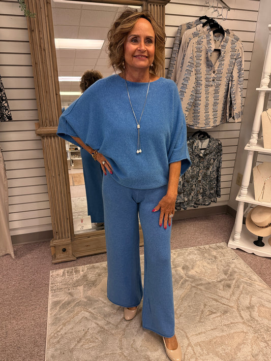 0106 Blue Italian Knit Pant MIL