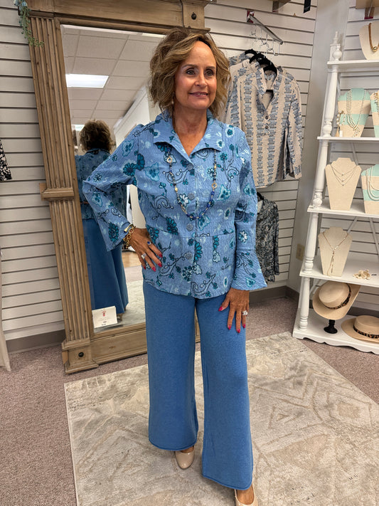 48045 Crinkle Flounce Jacket HAB
