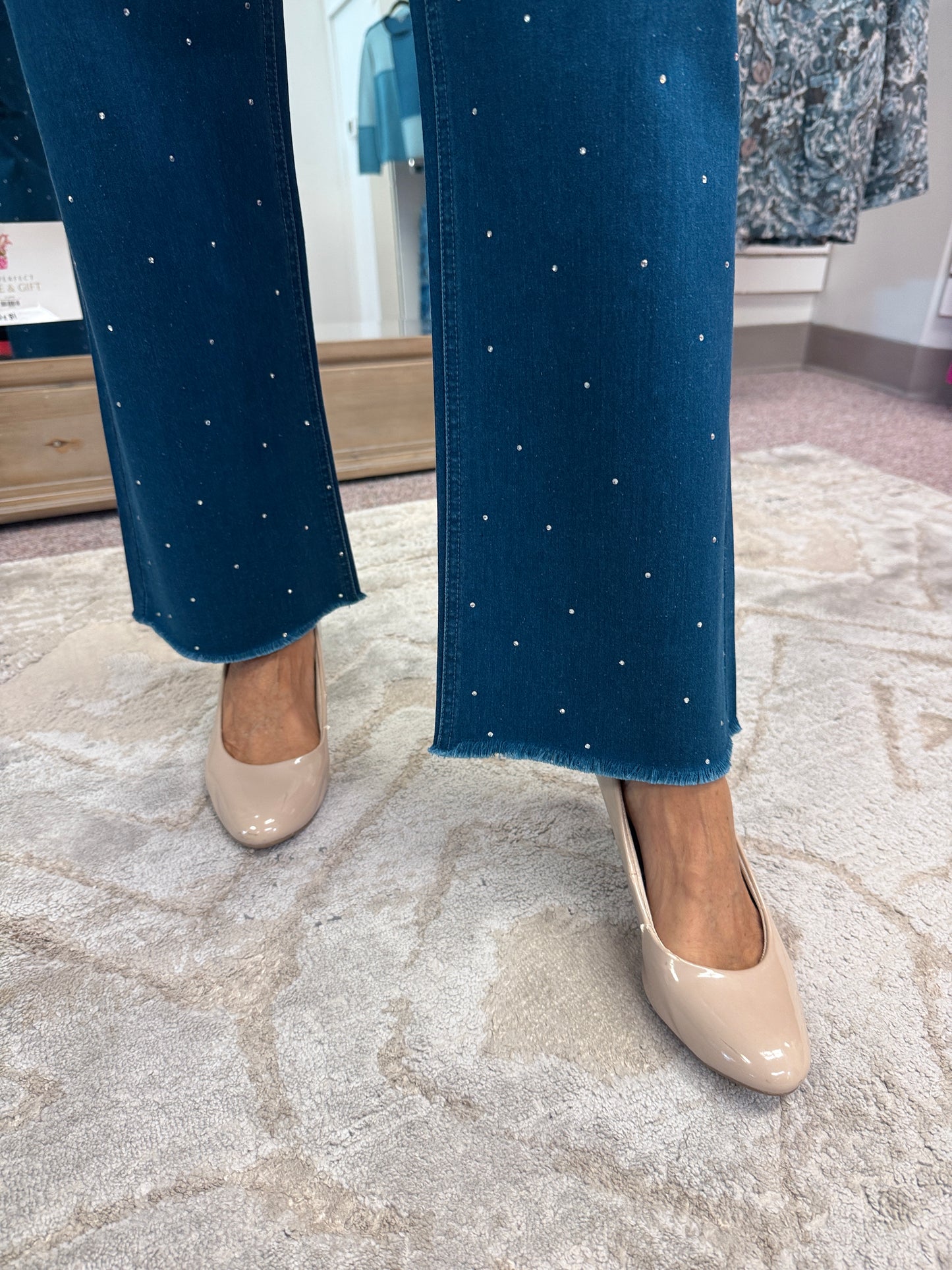 1742 Denim Rhinestone Pant LBC