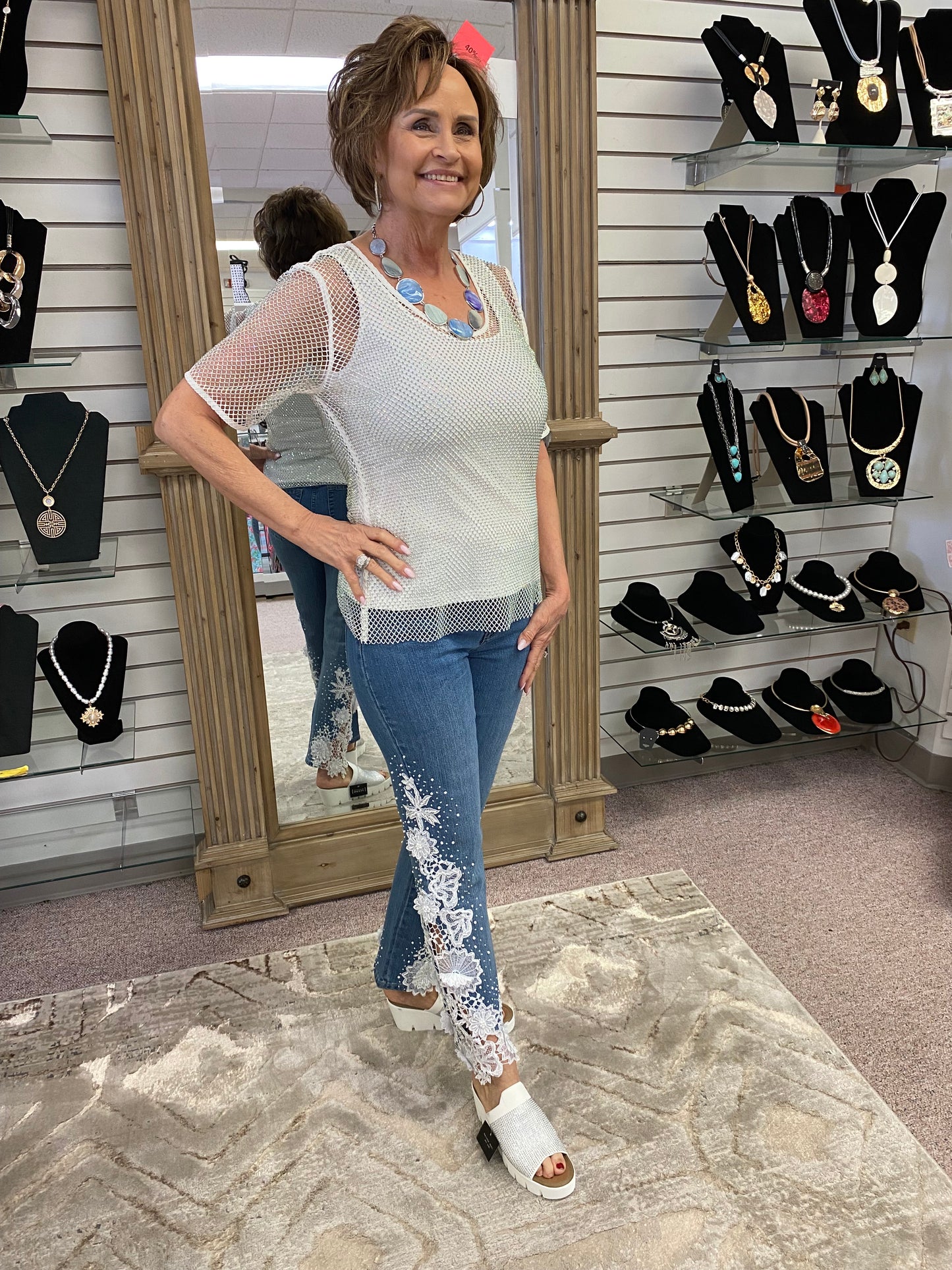 3092 Jean W/Lace Pearl AZI