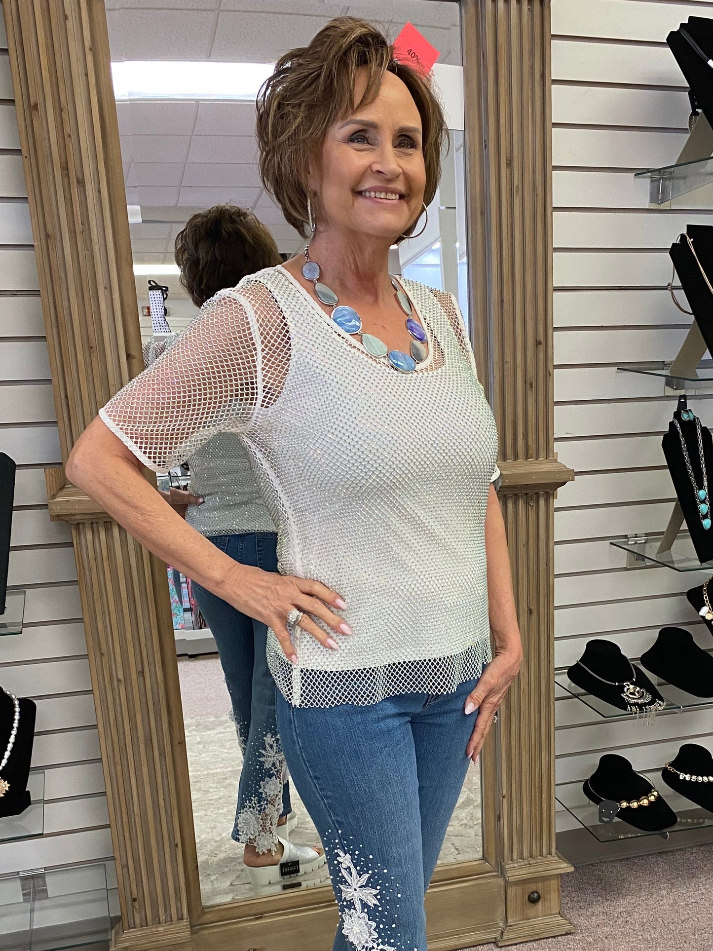 3028 White Sparkling Top AZI