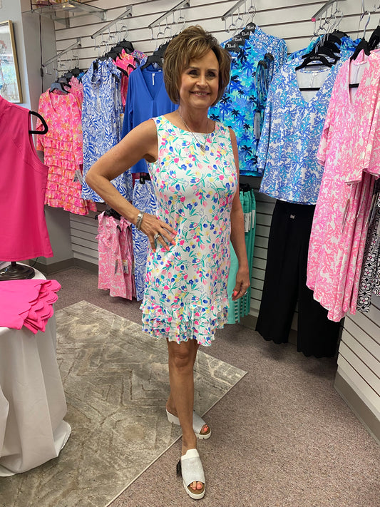 4495 Ruffle Trim Dress SBLF LBC