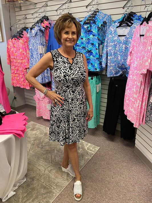 8554 Zebra Flower Dress BAL