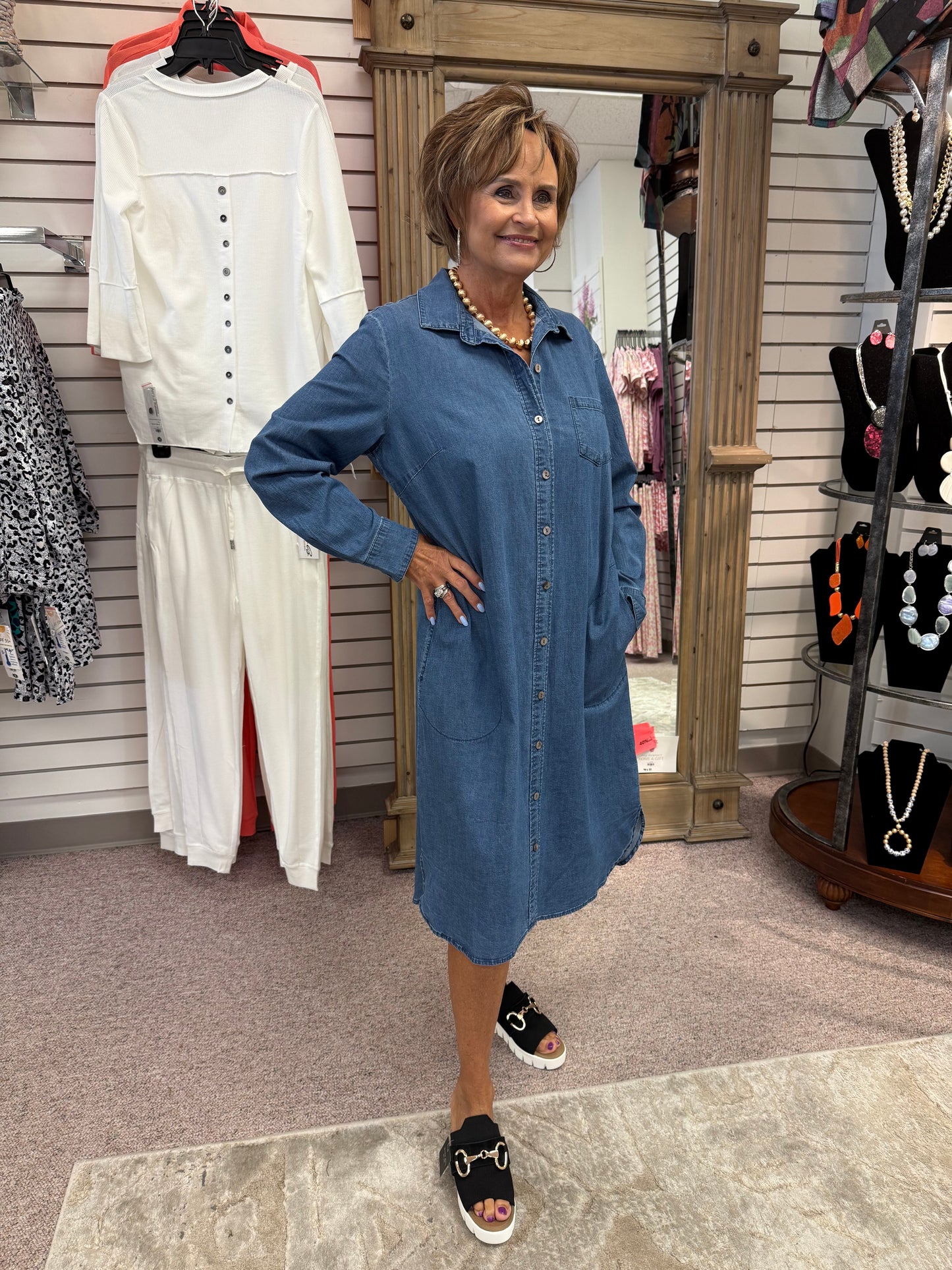5287 Midi Denim Dress HAB