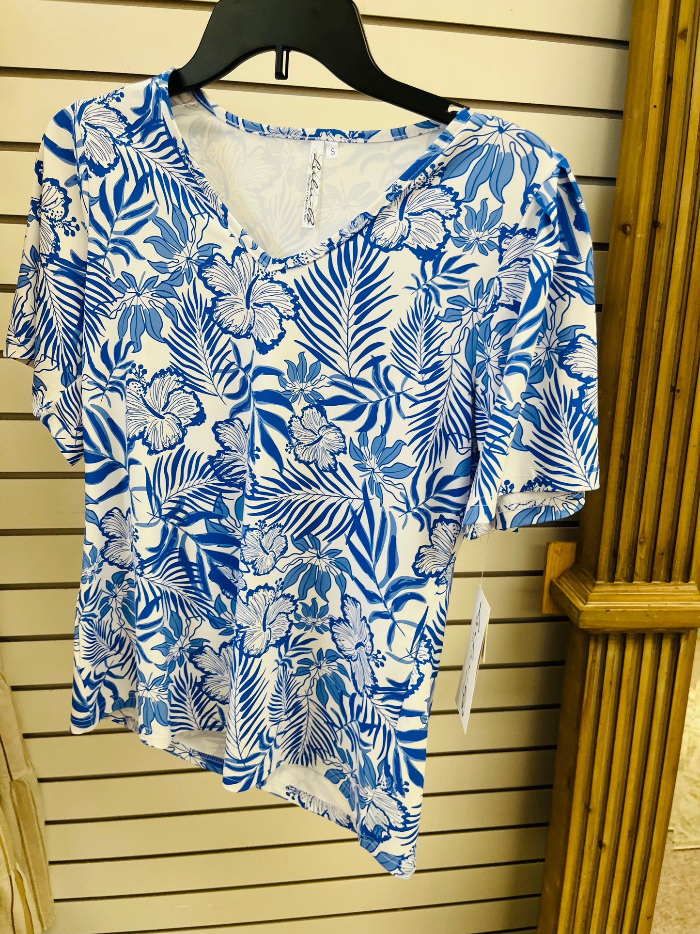 5280 S. Slv. Frill W/V-Neck LBC