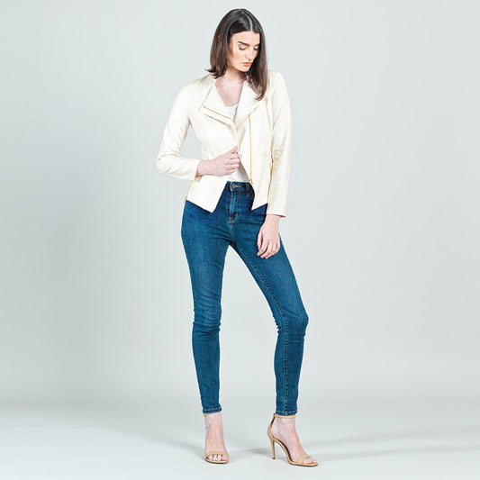 161 Clara Sun Woo Ivory Liquid Leather CSW