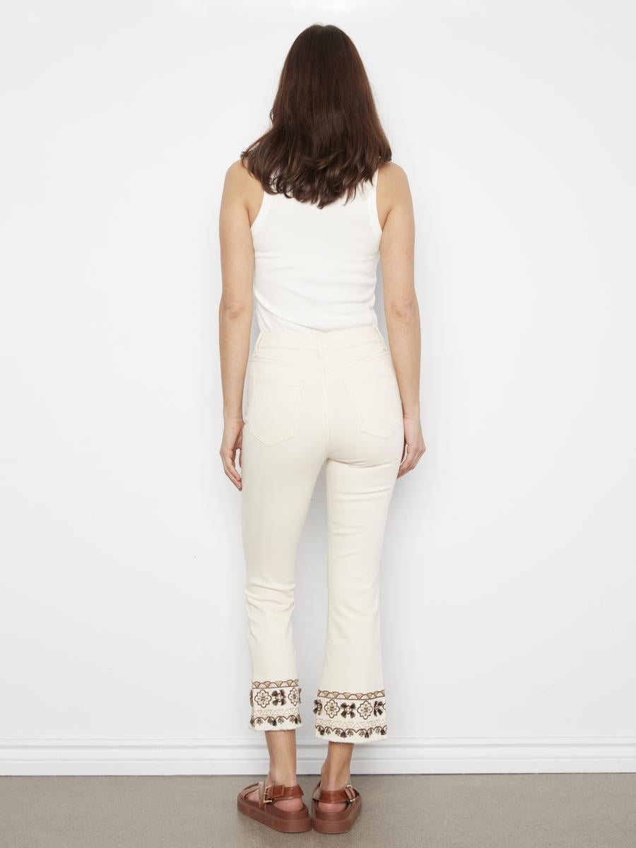 5739 Embroidery Hem Crop Pant CWB