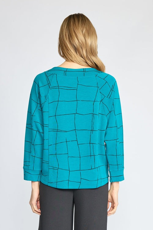 332101 Teal Featherlux Pullover OLV