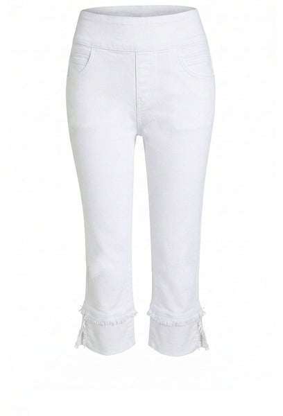 4WHT Fray Cuff Capri TBC