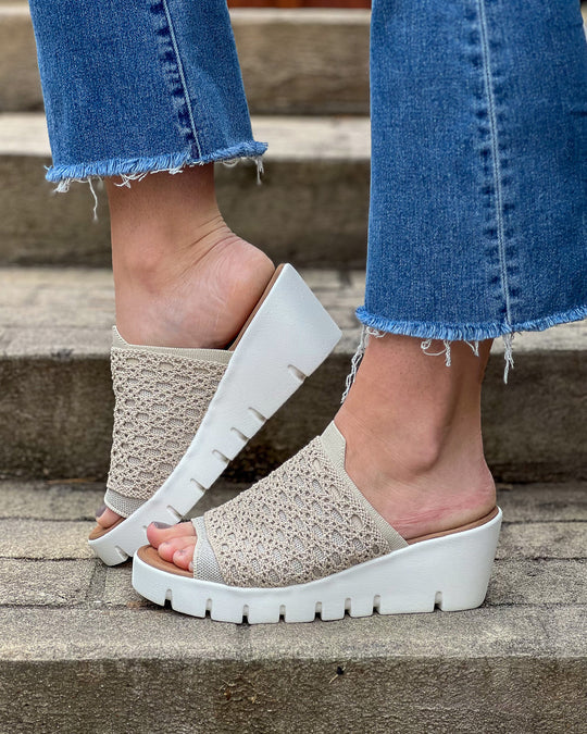 Bernie Mev Venti Crochet Nude