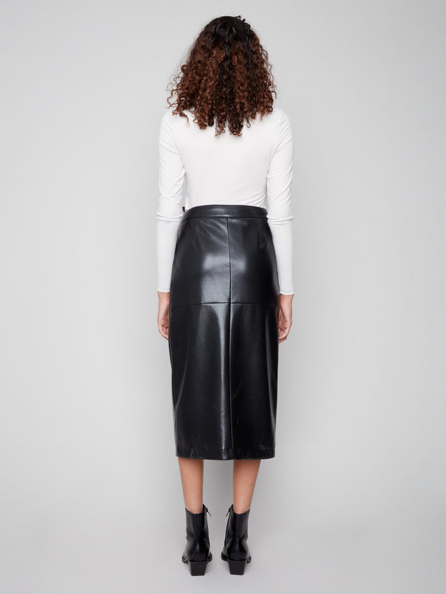 7087 Faux Leather Skirt CWB