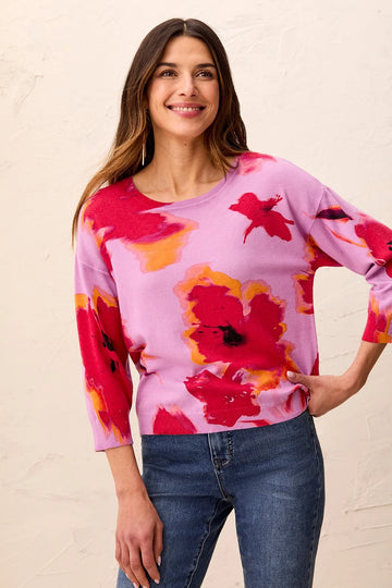 2175 Pansy Crew Neck Sweater HTI