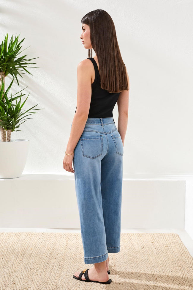 6118 Wide Crop Denim Pant HTI