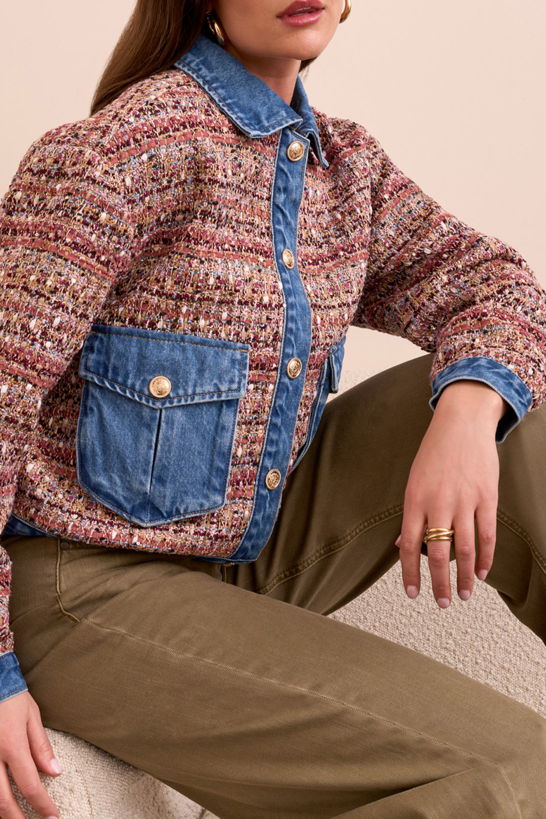 5024 Plaid Jacket Denim Inserts HTI