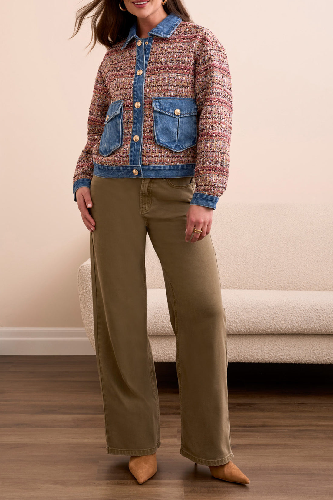 5024 Plaid Jacket Denim Inserts HTI