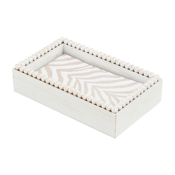 0016 White beaded Towel MPC